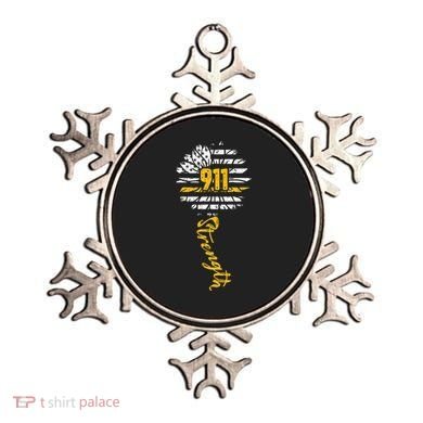 911 Dispatcher American Flag Sunflower Dispatch Operators Ornament