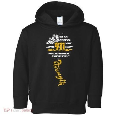 911 Dispatcher American Flag Sunflower Dispatch Operators Toddler Hoodie