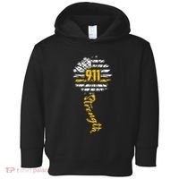 911 Dispatcher American Flag Sunflower Dispatch Operators Toddler Hoodie thumb 0