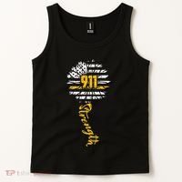 911 Dispatcher American Flag Sunflower Dispatch Operators Tank Top thumb 2