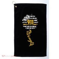 911 Dispatcher American Flag Sunflower Dispatch Operators Golf Towel thumb 0