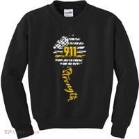 911 Dispatcher American Flag Sunflower Dispatch Operators Kids Sweatshirt thumb 0