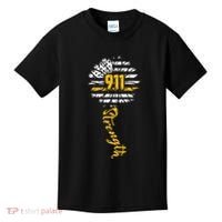 911 Dispatcher American Flag Sunflower Dispatch Operators Kids T-Shirt thumb 0