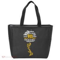 911 Dispatcher American Flag Sunflower Dispatch Operators Tote Bag thumb 0