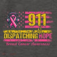 911 Dispatcher Breast Cancer Awareness American Flag Vector Backpack thumb 2