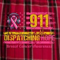 911 Dispatcher Breast Cancer Awareness American Flag Men's Flannel Plaid Pajama Pants thumb 2