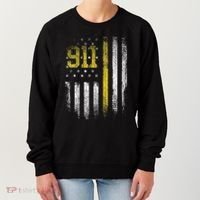 911 Dispatcher Dispatch US Flag Police Emergency Responder Women's Sweatshirt thumb 0