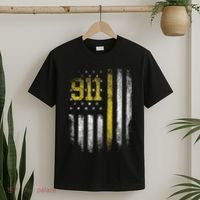 911 Dispatcher Dispatch US Flag Police Emergency Responder T-Shirt thumb 2