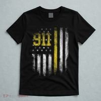 911 Dispatcher Dispatch US Flag Police Emergency Responder T-Shirt thumb 5