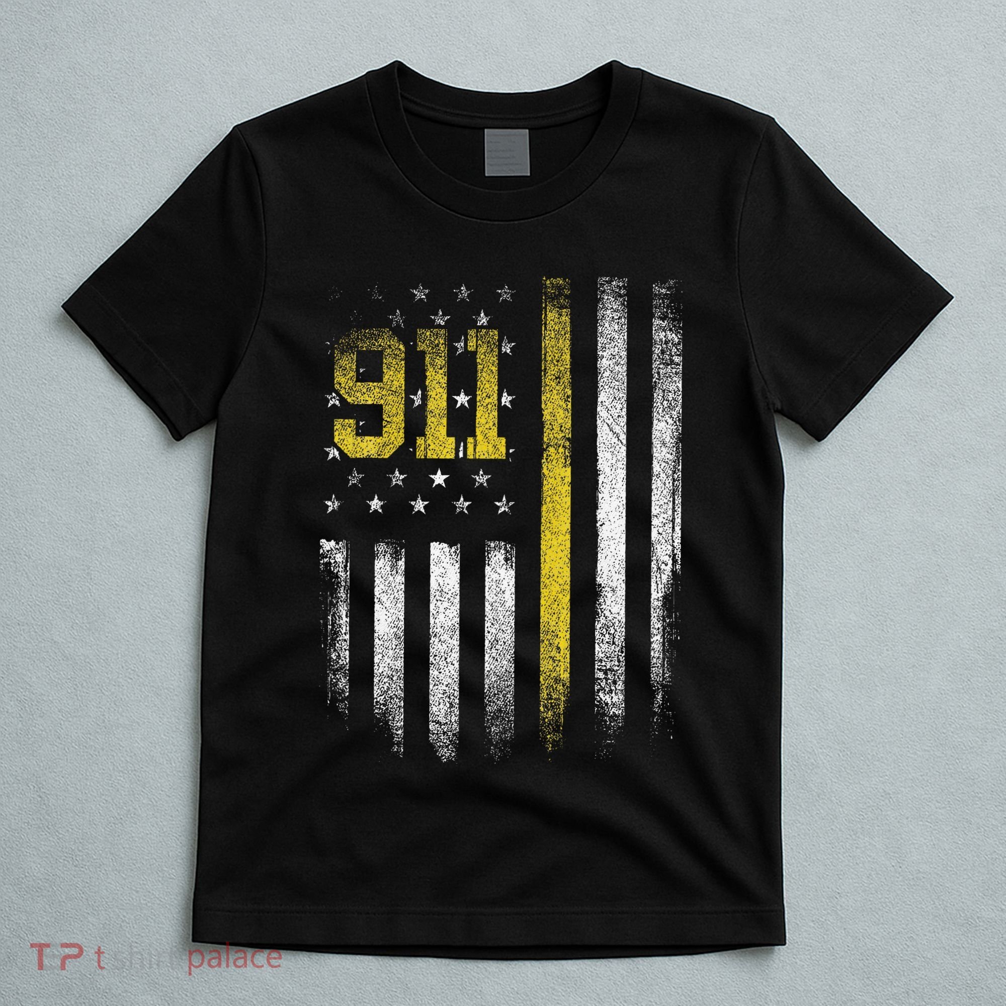 911 Dispatcher Dispatch US Flag Police Emergency Responder T-Shirt