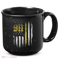 911 Dispatcher Dispatch US Flag Police Emergency Responder 15oz Campfire Ceramic Mug thumb 0
