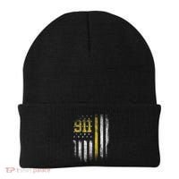 911 Dispatcher Dispatch US Flag Police Emergency Responder Beanie thumb 0