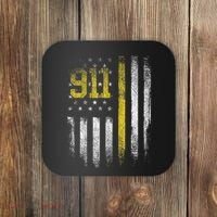 911 Dispatcher Dispatch US Flag Police Emergency Responder Coaster thumb 0