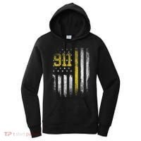 911 Dispatcher Dispatch US Flag Police Emergency Responder Women's Hoodie thumb 0