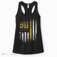 911 Dispatcher Dispatch US Flag Police Emergency Responder Women's Tank Top thumb 0