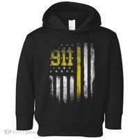 911 Dispatcher Dispatch US Flag Police Emergency Responder Toddler Hoodie thumb 0