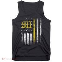 911 Dispatcher Dispatch US Flag Police Emergency Responder Tank Top thumb 0