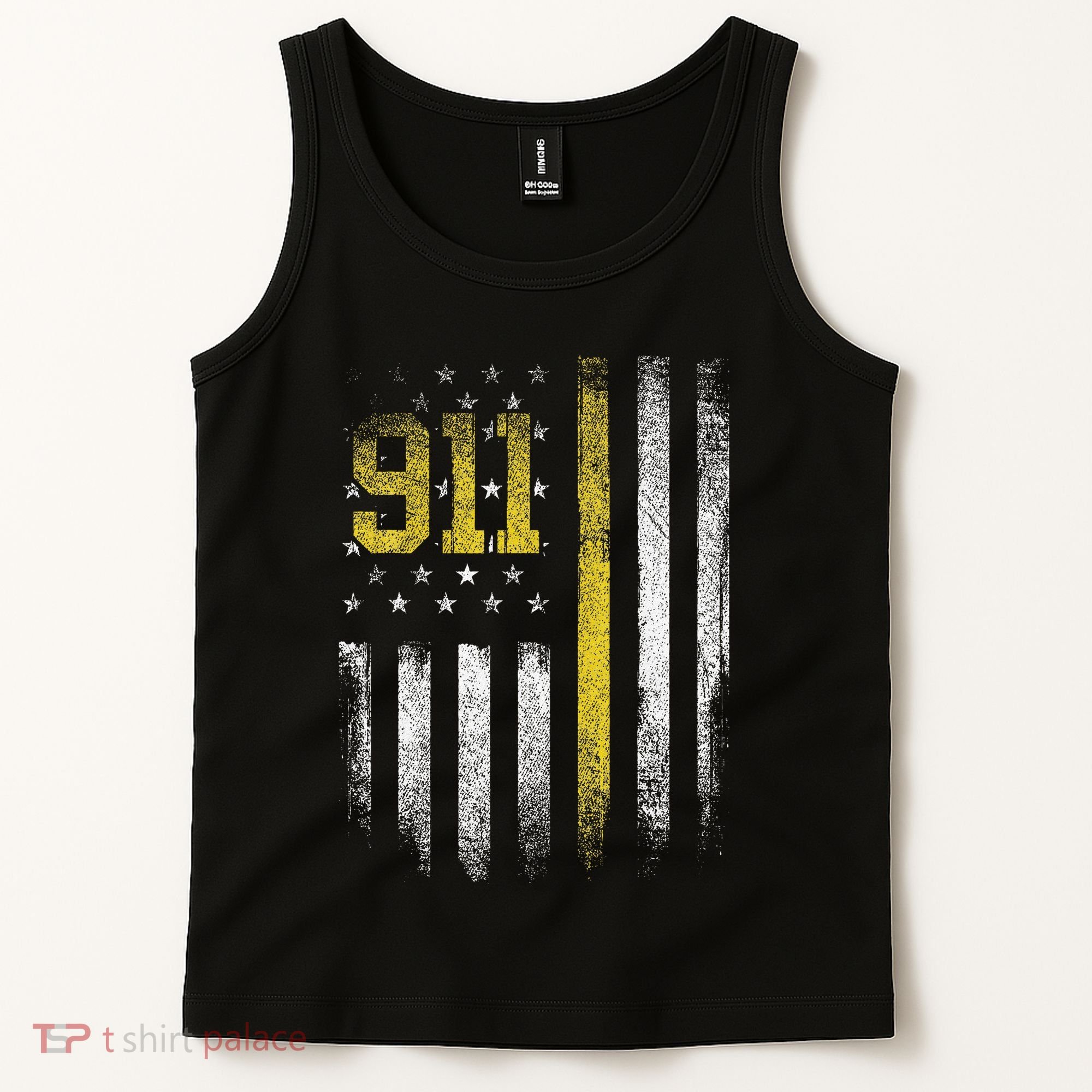 911 Dispatcher Dispatch US Flag Police Emergency Responder Tank Top