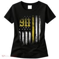 911 Dispatcher Dispatch US Flag Police Emergency Responder Women's T-Shirt thumb 0