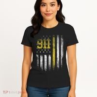 911 Dispatcher Dispatch US Flag Police Emergency Responder Women's T-Shirt thumb 4
