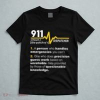 911 Dispatcher Definition Handles Emergencies Dispatch T-Shirt thumb 5