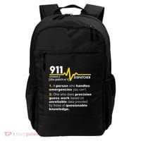 911 Dispatcher Definition Handles Emergencies Dispatch Backpack thumb 0