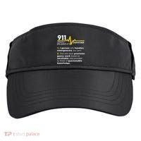 911 Dispatcher Definition Handles Emergencies Dispatch Adult Drive Performance Visor thumb 0
