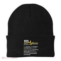 911 Dispatcher Definition Handles Emergencies Dispatch Beanie thumb 0