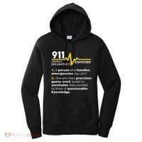 911 Dispatcher Definition Handles Emergencies Dispatch Women's Hoodie thumb 0