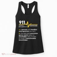 911 Dispatcher Definition Handles Emergencies Dispatch Women's Tank Top thumb 0