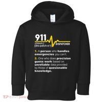 911 Dispatcher Definition Handles Emergencies Dispatch Toddler Hoodie thumb 0