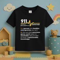 911 Dispatcher Definition Handles Emergencies Dispatch Toddler T-Shirt thumb 3