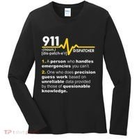 911 Dispatcher Definition Handles Emergencies Dispatch Women's Long Sleeve Shirt thumb 0