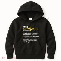 911 Dispatcher Definition Handles Emergencies Dispatch Kids Hoodie thumb 0