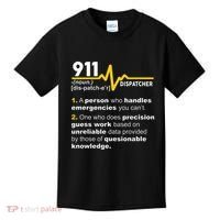 911 Dispatcher Definition Handles Emergencies Dispatch Kids T-Shirt thumb 0