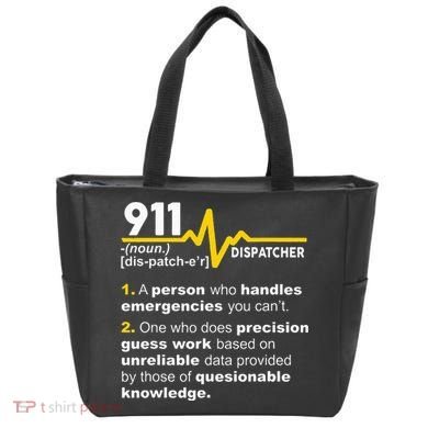 911 Dispatcher Definition Handles Emergencies Dispatch Tote Bag