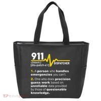911 Dispatcher Definition Handles Emergencies Dispatch Tote Bag thumb 0