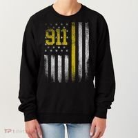 911 Dispatcher Dispatch US Flag Police Emergency Responder Women's Sweatshirt thumb 0