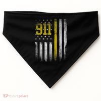 911 Dispatcher Dispatch US Flag Police Emergency Responder USA-Made Doggie Bandana thumb 0