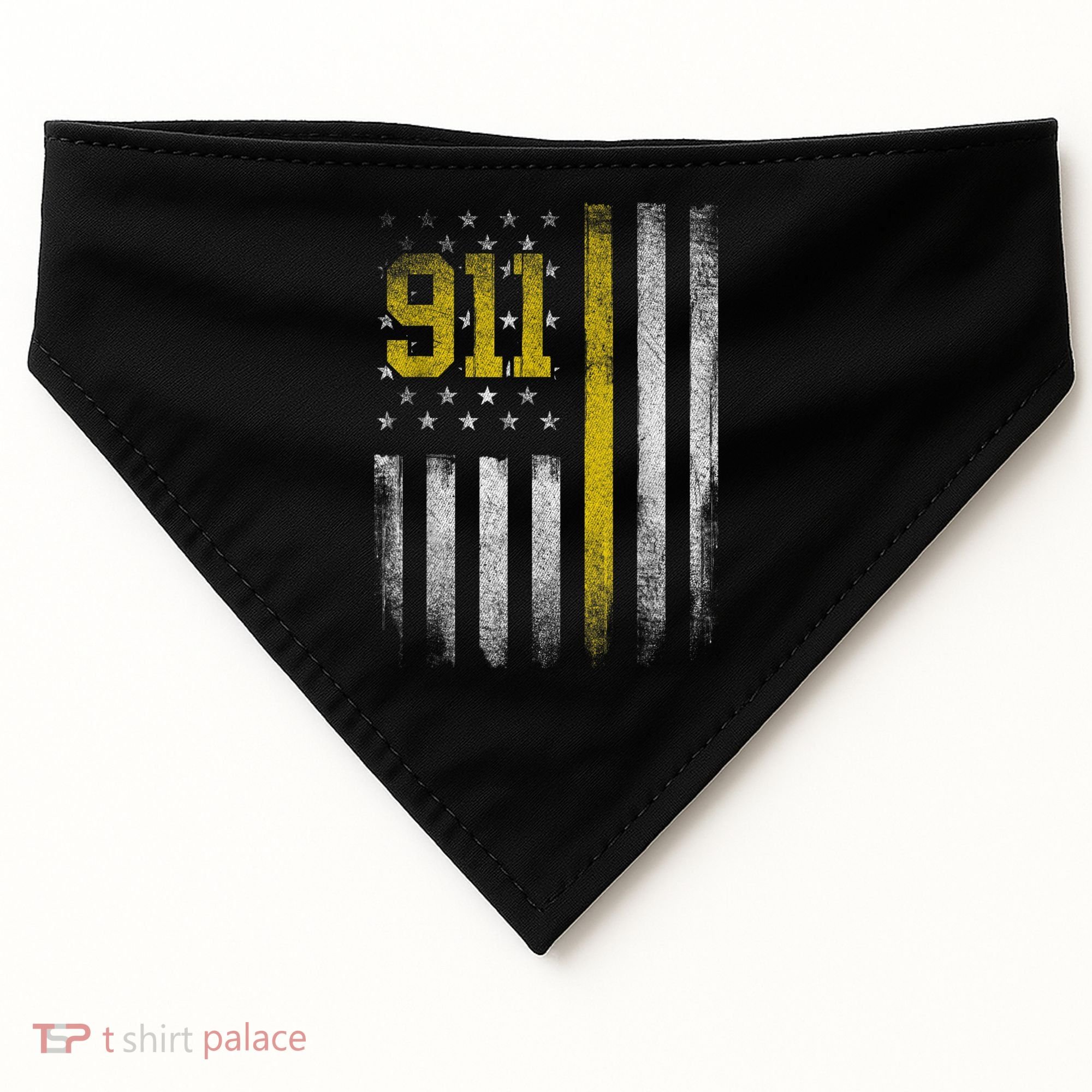 911 Dispatcher Dispatch US Flag Police Emergency Responder USA-Made Doggie Bandana