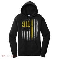 911 Dispatcher Dispatch US Flag Police Emergency Responder Women's Hoodie thumb 0