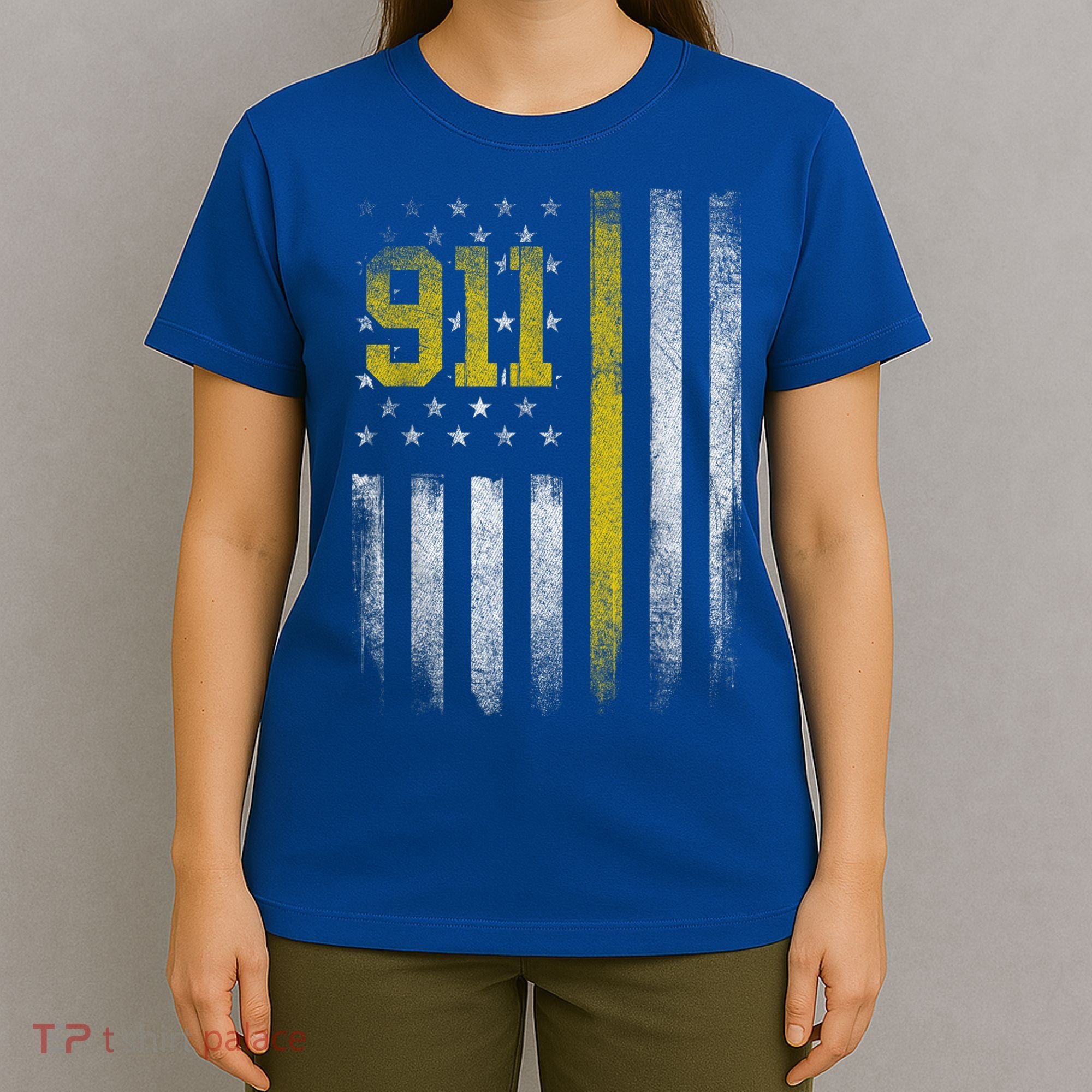 911 Dispatcher Dispatch US Flag Police Emergency Responder T-Shirt