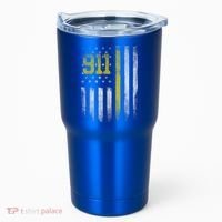 911 Dispatcher Dispatch US Flag Police Emergency Responder Tumbler thumb 0
