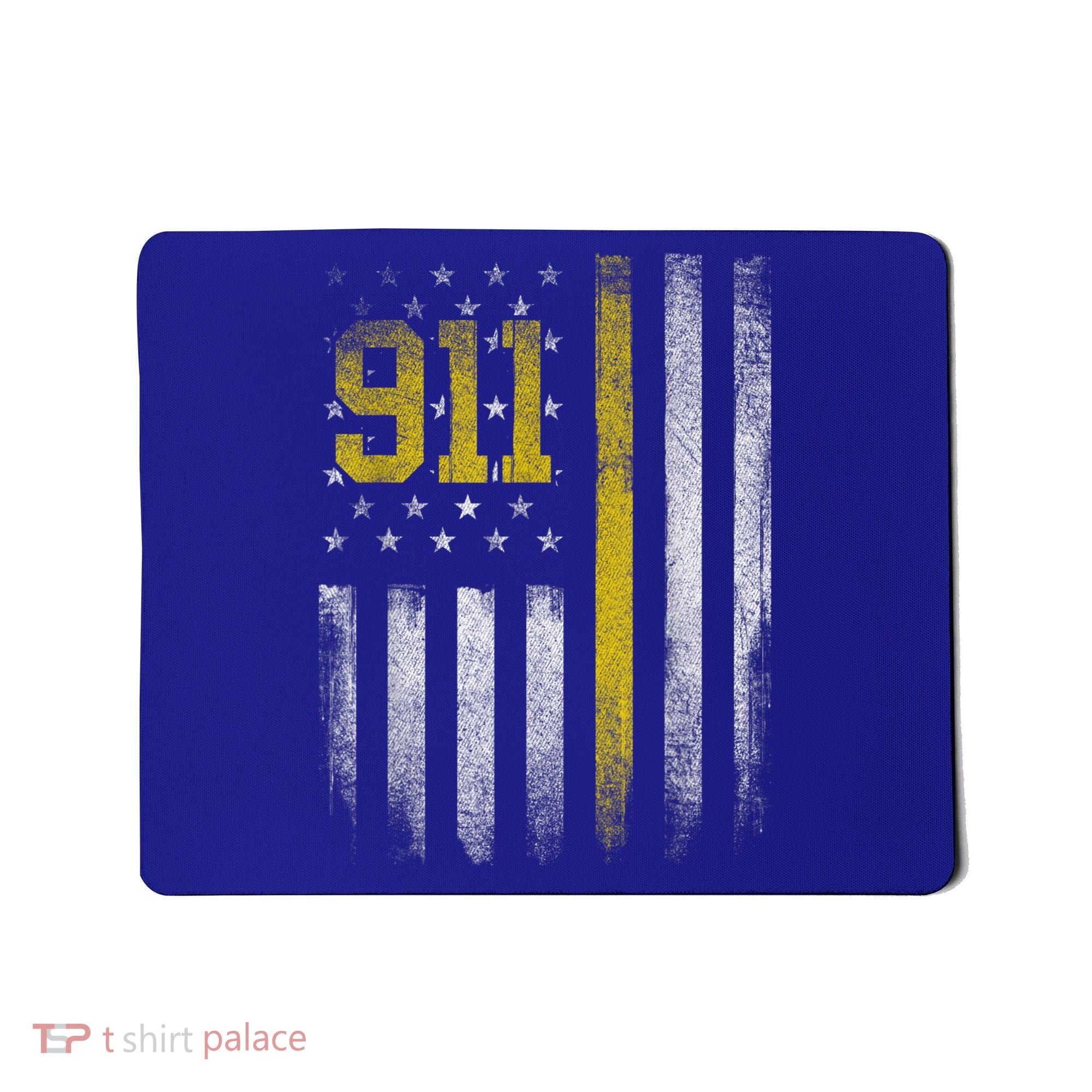 911 Dispatcher Dispatch US Flag Police Emergency Responder Mousepad
