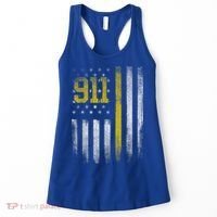 911 Dispatcher Dispatch US Flag Police Emergency Responder Women's Tank Top thumb 0