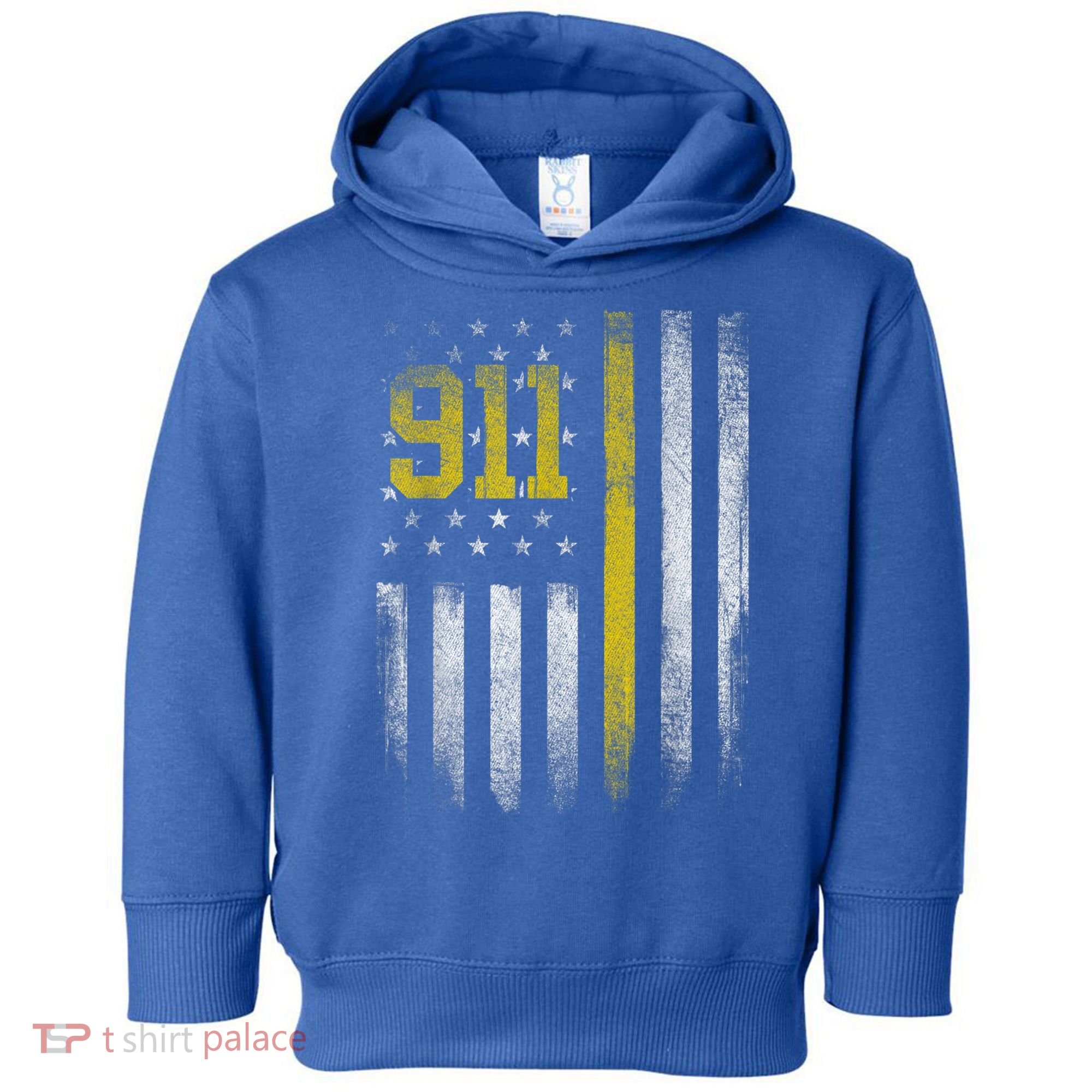 911 Dispatcher Dispatch US Flag Police Emergency Responder Toddler Hoodie