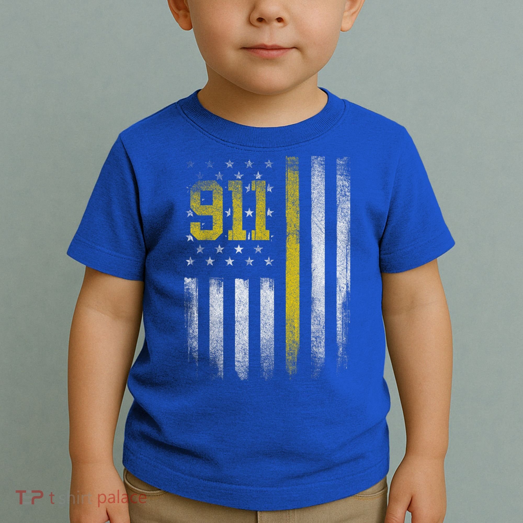 911 Dispatcher Dispatch US Flag Police Emergency Responder Toddler T-Shirt