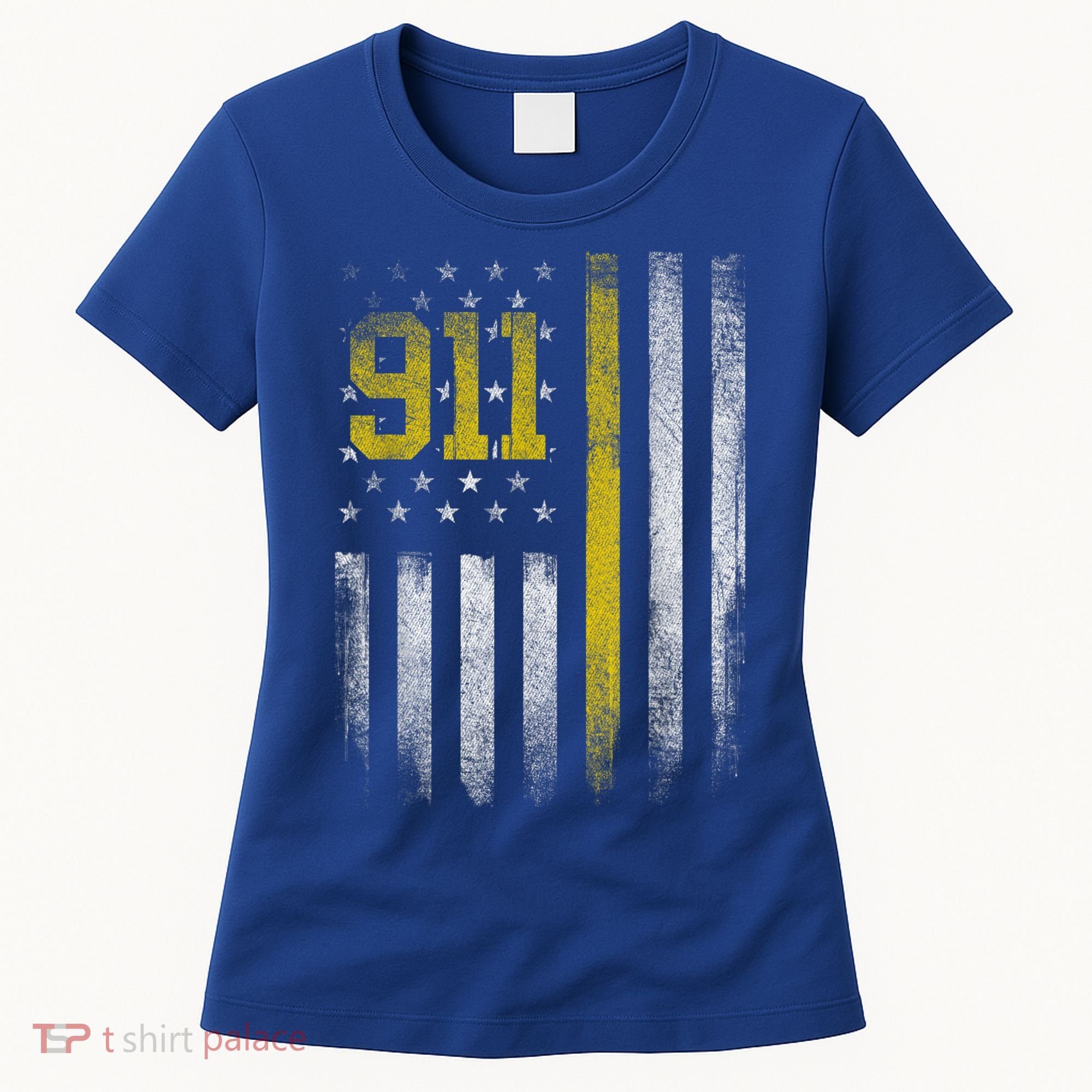 911 Dispatcher Dispatch US Flag Police Emergency Responder Women's T-Shirt