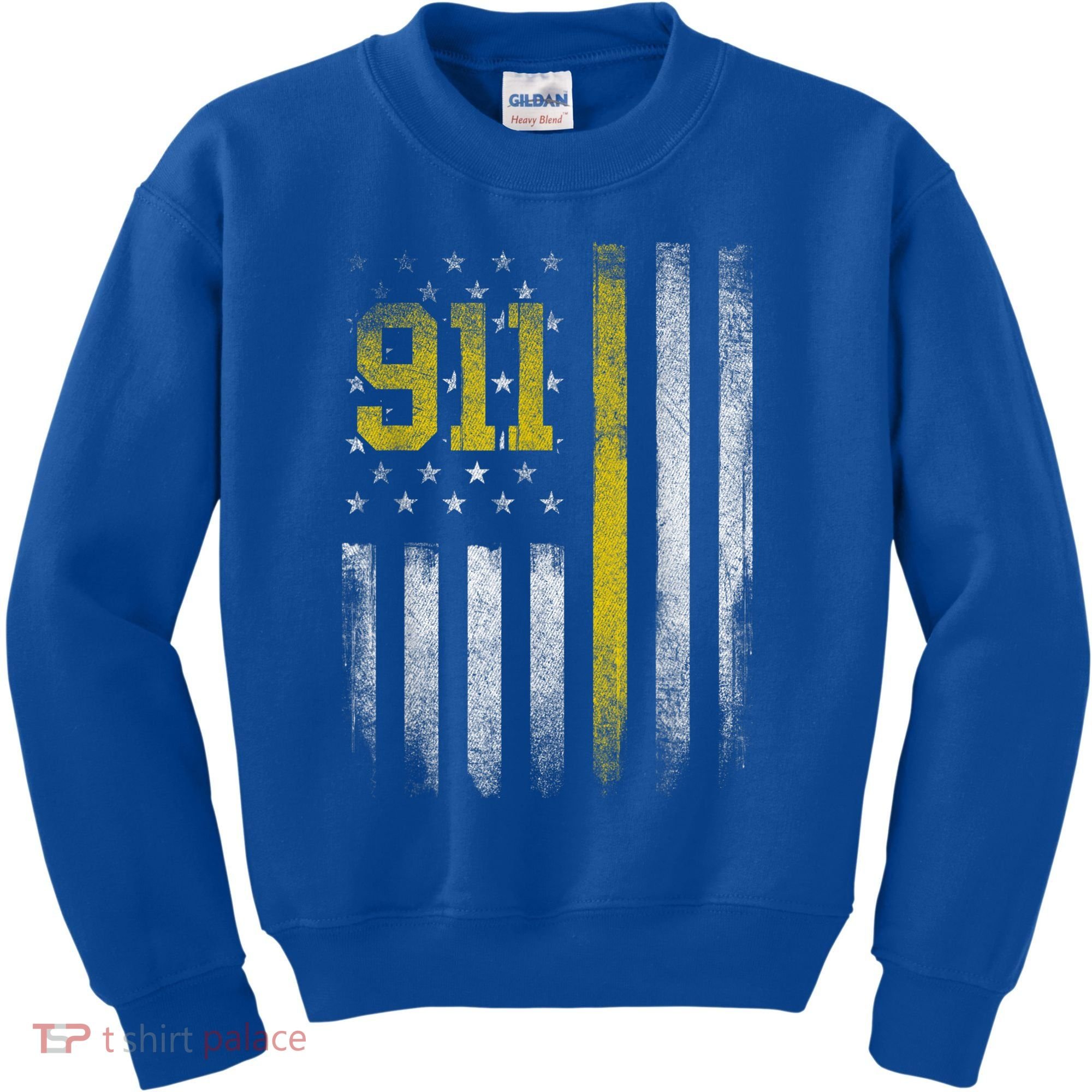 911 Dispatcher Dispatch US Flag Police Emergency Responder Kids Sweatshirt