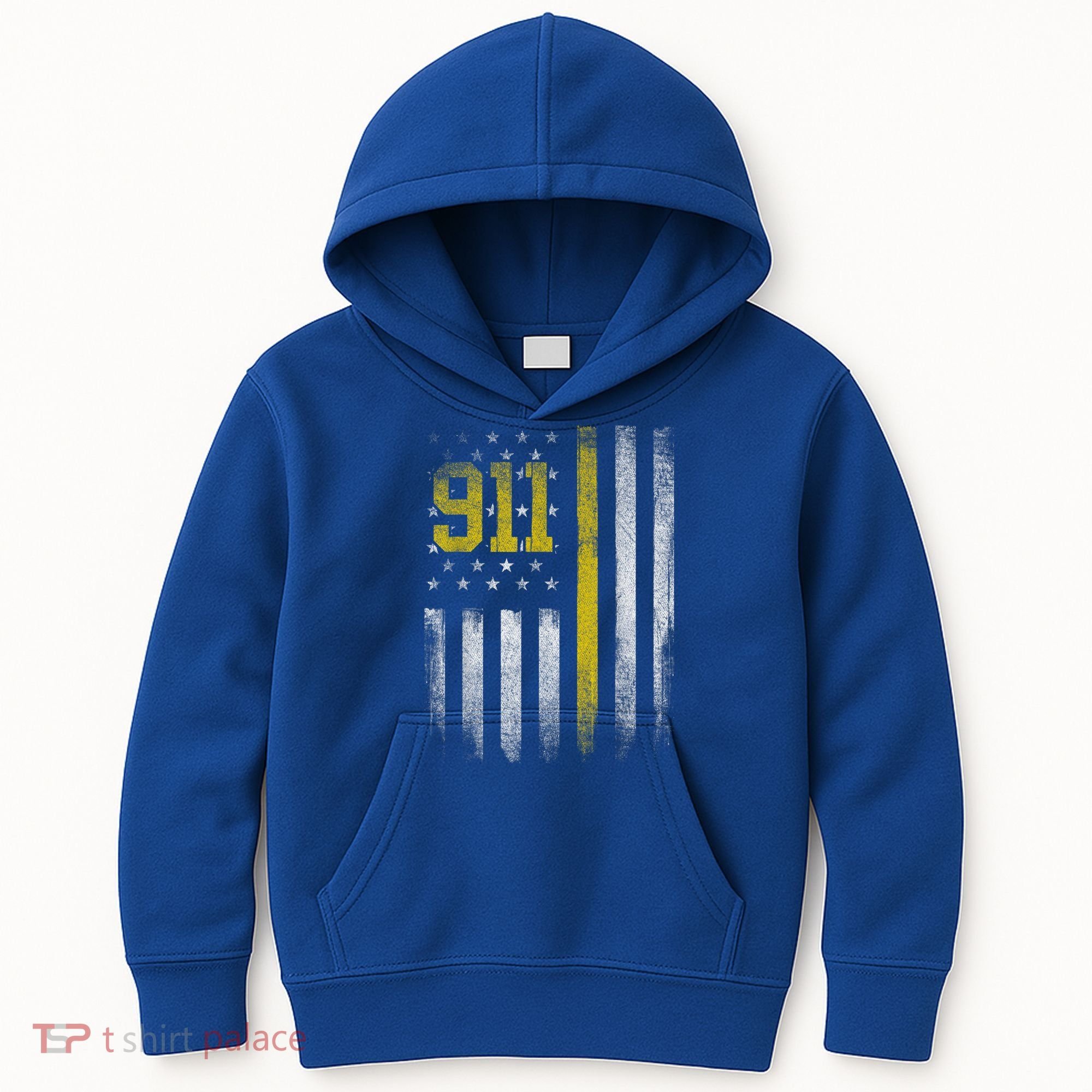 911 Dispatcher Dispatch US Flag Police Emergency Responder Kids Hoodie